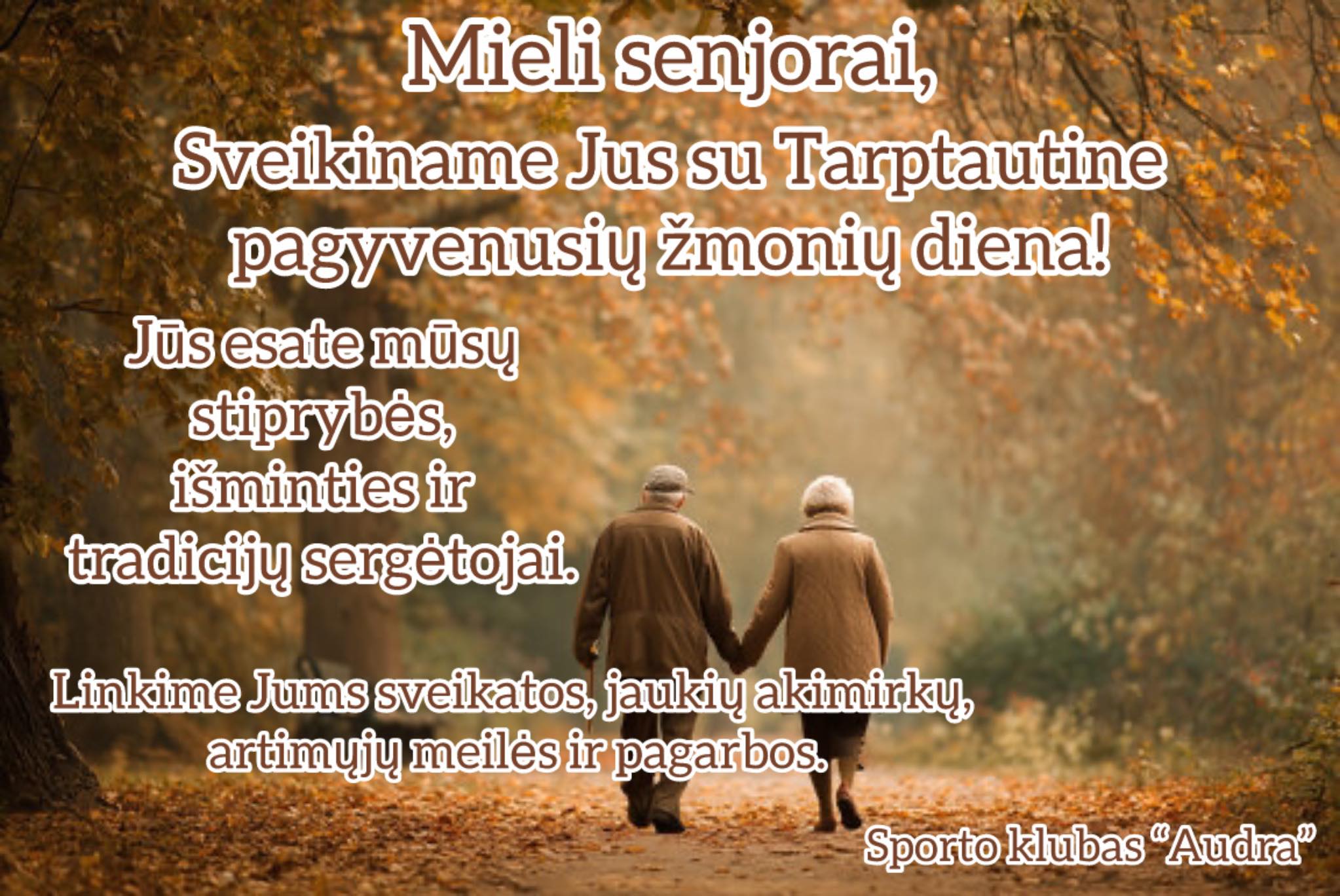 Sveikiname su Tarptautine pagyvenusių žmonių diena