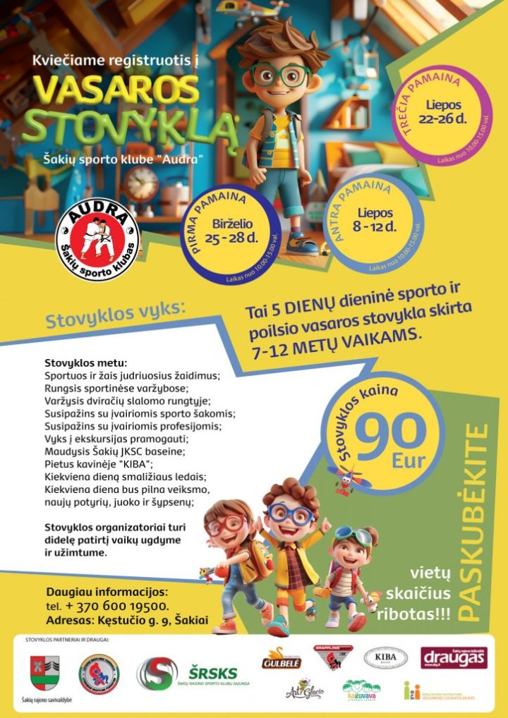 DĖMESIO!!! PRASIDEDA STOVYKLŲ REGISTRACIJA
