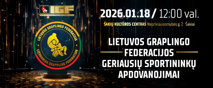 Kviečiame į Lietuvos grappling federacijos geriausių sportininkų apdovanojimus