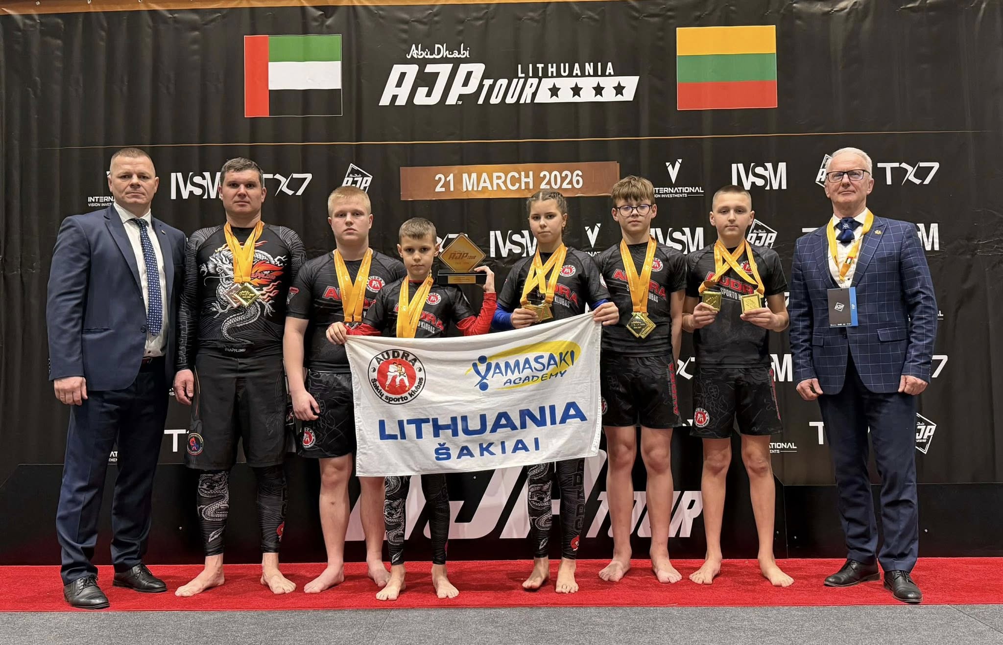 Medaliai ir komandinė 3 vieta: AJP turnyras Kaune