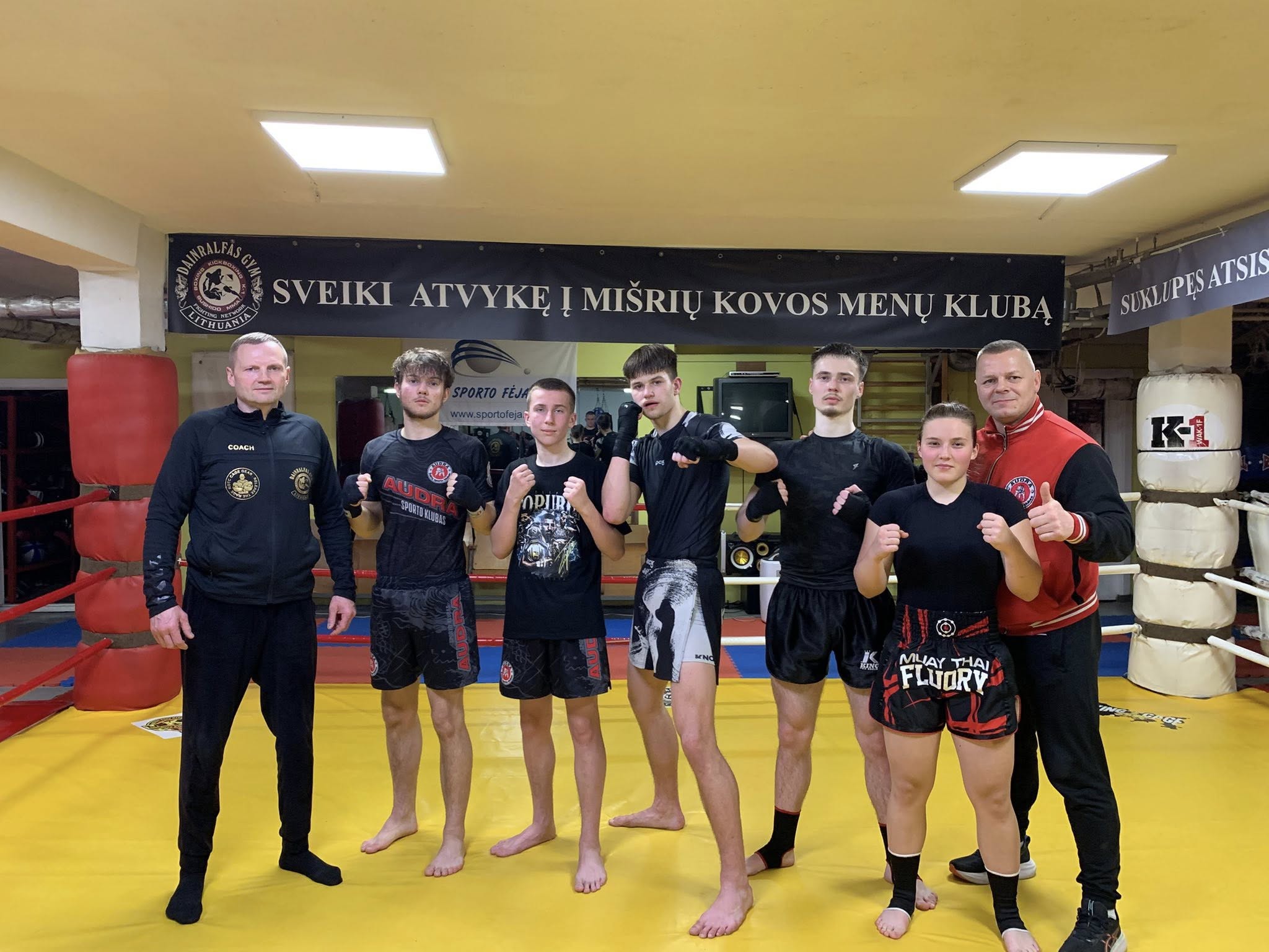 Bendra kikbokso treniruotė Kauno sporto klube „Dainralfas“